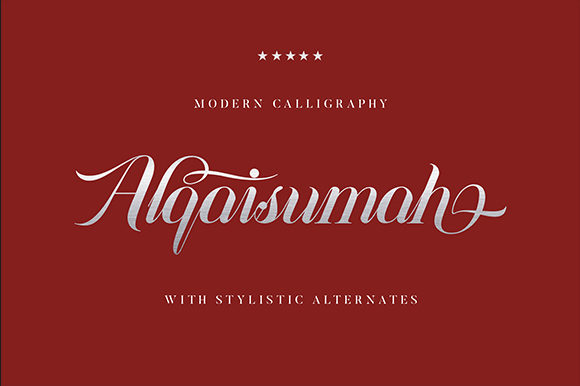 Alqaisumah: A Script Handwritten Font for Elegant Brand Messaging