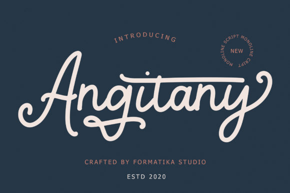 Angitany: A Delicate Script Handwritten Font for Thoughtful Design