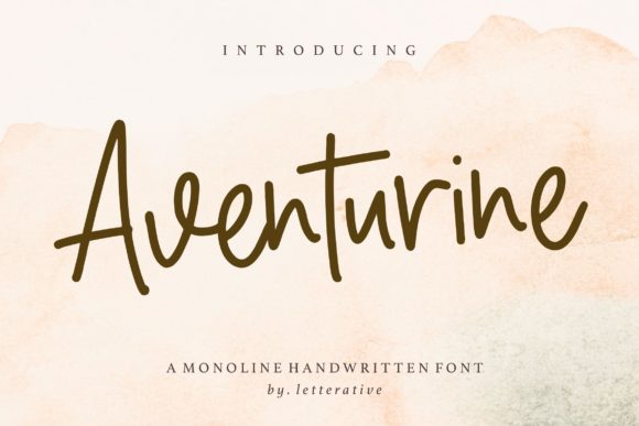 Aventurine: A Script Handwritten Font for Distinctive Digital Branding