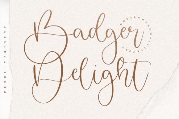 Badger Delight Font for Elegant Script Handwritten Design