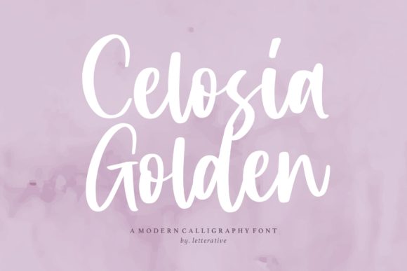 Celosia Golden: A Delicate Script Handwritten Font for Elegant Branding