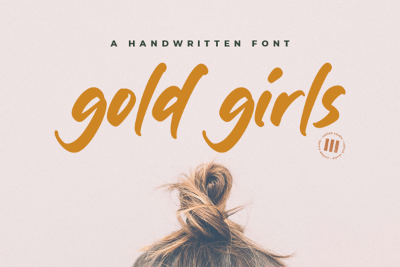 Gold Girls Font: Modern Elegant Script Handwritten Fonts for Small Business Branding