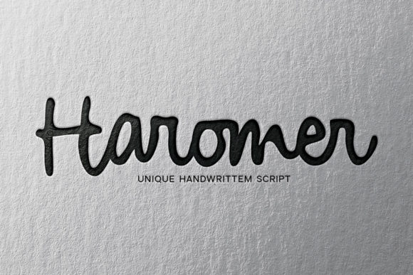 Haromer: A Script Handwritten Font for Editorial Warmth