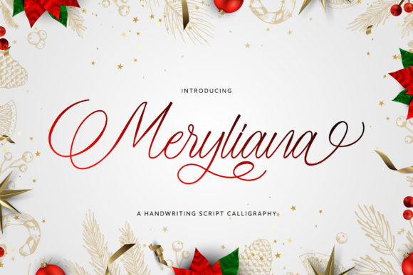 Meryliana Script Handwritten Font for Elegant Craft & Printables