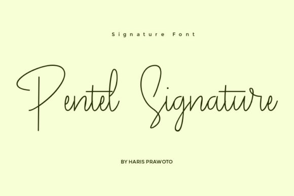 Pentel Signature: A Delicate Script Handwritten Font for Thoughtful Design
