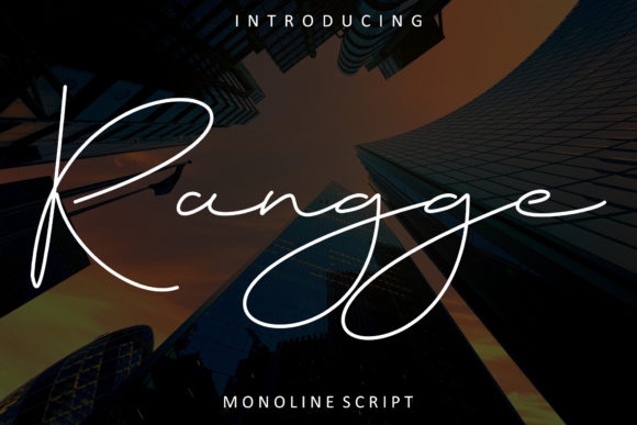 Rangge: A Thin Elegant Handwritten Font for Branding Projects